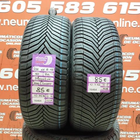 2X 225 55 R18 102V XL M+S* MICHELIN CROSS-CLIMATE 5.0/5.6MM DOT 1224/1524