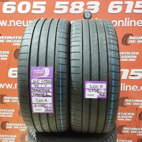 2X 245 45 R20 99V BRIDGESTONE TURANZA 6 ENLITEN 5.0/5.2MM DOT 4824/4824