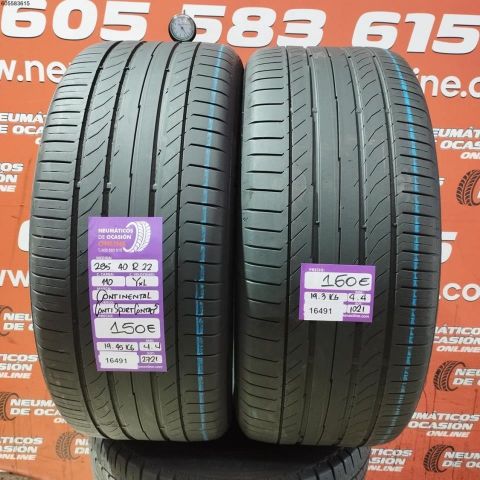 2X 285 40 R22 110Y XL CONTINENTAL CONTI SP CONTACT 5 4.4/4.4MM DOT 2721/1021