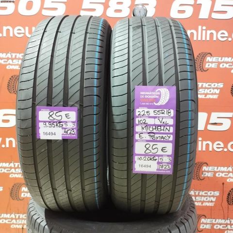 2X 225 55 R18 102V XL MICHELIN E PRIMACY 5.3/5.3MM DOT 4123/1723