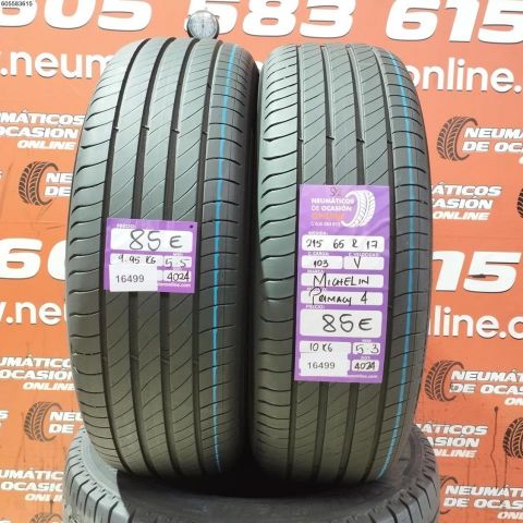 2X 215 65 R17 103V S2 MICHELIN PRIMACY 4 5.3/5.4MM DOT 4024/4024
