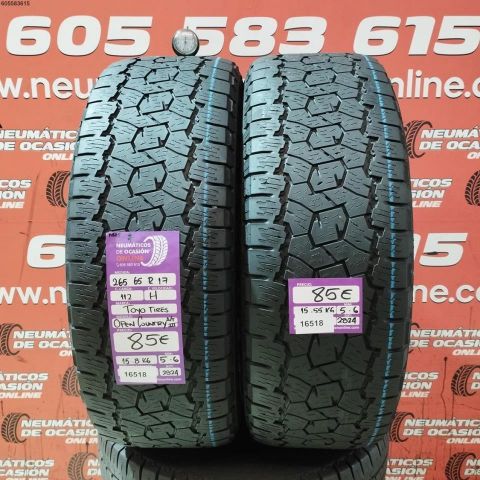 2x 265 65 R17 112H TOYO TIRS OPN COUNTRY A/T III. 6/5.6MM DOT 2824/2824