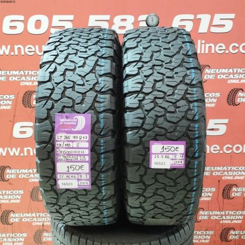 2x LT 265 70 R17 121/118S BFGOODRICH ALL TERRAIN T/A 5.2/5.4 MM  DOT 2119/2119