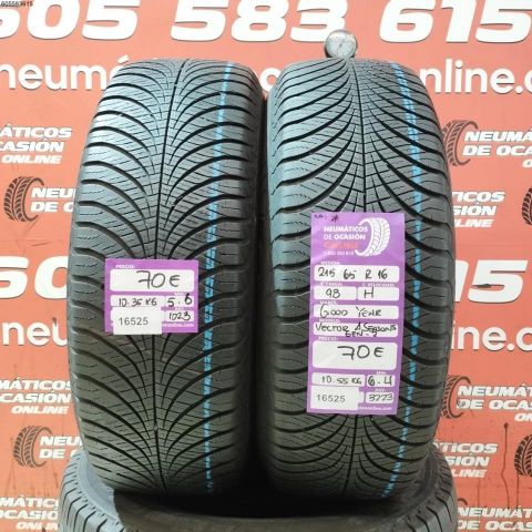 2X 215 65 R16 98H GODDGEAR VECTOR ALL SEASONS GEN -2 6.4/5.6MM DOT 1023/3223