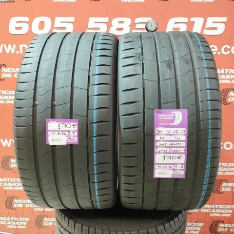 2x 315 35 ZR22 111Y XL CONTINENTAL SPORT CONTACT 7 NCO 5.4/5.4MM DOT1915/1915   REF. 16527