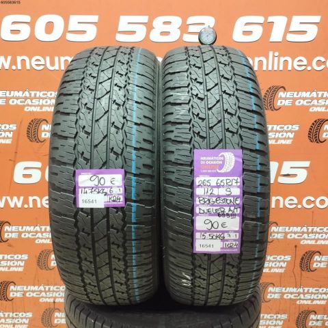 2x 265 65 R17 112S BRIDGESTONE DUELER A/T 693III 6.1/7.1MM  DOT 1024/1024