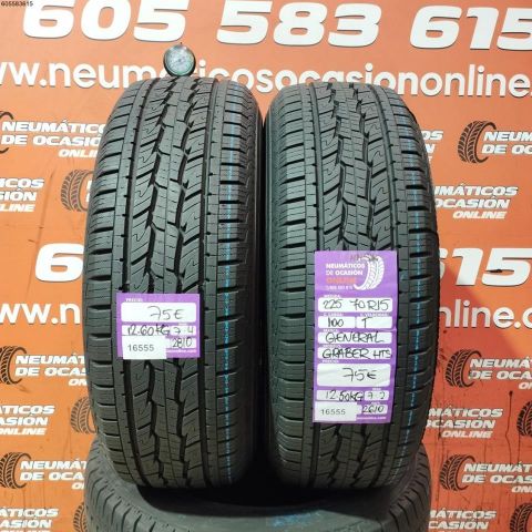 2X 225 70 R15 100T M+S* GENERAL GRABER HTS 7.2/7.4MM DOT 2810/2610