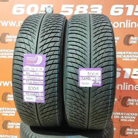 2x 235 55 R19 105V XL MICHELIN PILOT ALPIN 5 7.0/7.0MM DOT 2821/2821 REF. 16559