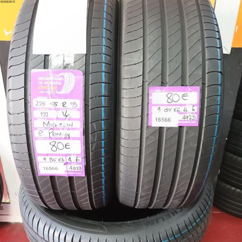 2x 225 55 R18 102V MICHELIN E. PRIMACY 4.6/4.6MM DOT 4923/4823  REF. 16566 