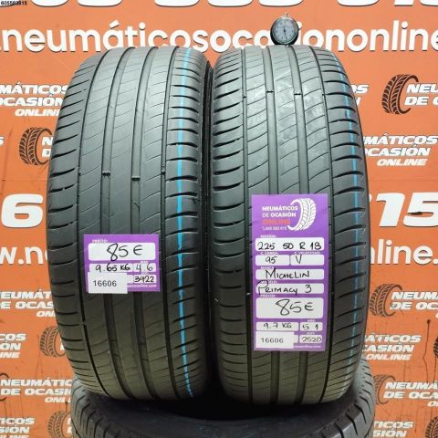 2X 225 50 R18 95V MICHELIN PRIMACY 3 4.6/5.1MM DOT 3922/2520