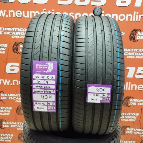 2X 225 55 R18 98V HANKOOK VENTUS PRIME 4 5.8/6.3MM DOT 2624/2524