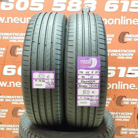 2X 195 55 R20 95H HANKOOK VENTUS PRIME 4 5.4/5.8MM DOT 0324/0224