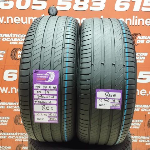2X 235 55 R18 100V A01 MICHELIN PRIMACY 4 5.0/4.7M DOT 1522/0823