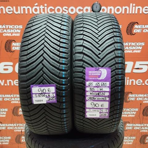 2X 215 55 R18 95H S1 MICHELIN CROSS CLIMATE 2 5.5/6.2MM DOT 2025/2124