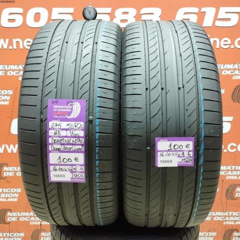 2X 275 50 R20  113W XL SUV MO CONTINENTAL CONTI SPORT CONTACT 4.6/5.0MM DOT 0824/1524