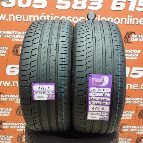 2X 245 45 R19 102Y XL AO CONTINENTAL PREMIUM CONTACT 6 4.7/4.7MM DOT 2621/3923