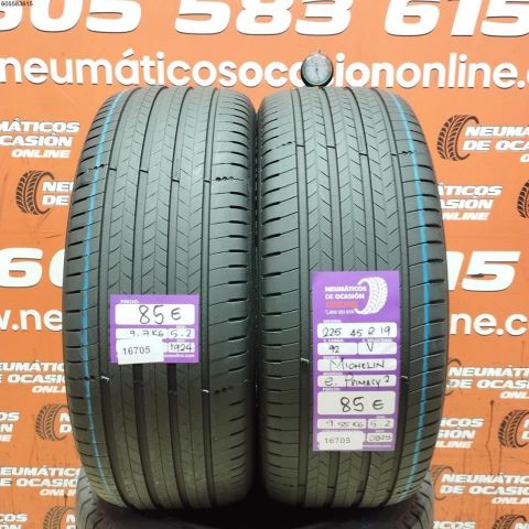 2X 225 45 R19 92V MICHELIN E PRIMACY 2 5.2/5.2MM DOT 1924/0825