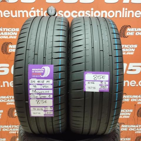 2X 225 45 R19 96W XL MICHELIN PILOT SPORT 4 5.8/5.2MM DOT 4020/3921
