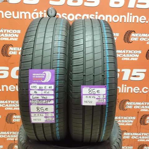 2X 195 60 R18 96H XL GOODYEAR EFICIENT GRIP PERFORMANCE 5.3/5.5MM DOT 0324/2123