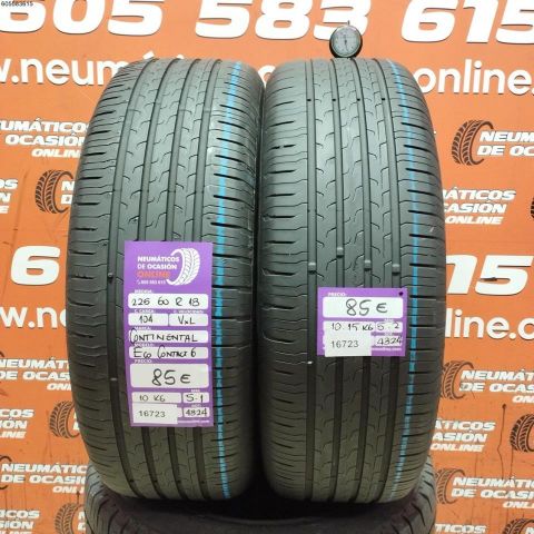 2X 225 60 R18 104V XL CONTINENTAL ECO CONTACT 6 5.1/5.2MM DOT 4324/4324