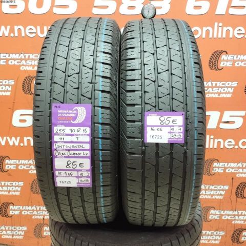 2X 255 70 R16 111T M+S CONTINENTAL CROSS CONTACT LX 5.3/5.7MM DOT 3018/2818