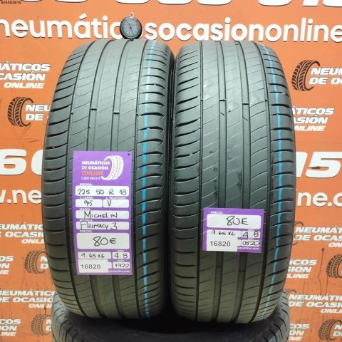2x 225 50 R18 95V MICHELIN PRIMACY 3 4.8/4.8MM DOT 0520/1922 REF. 16820