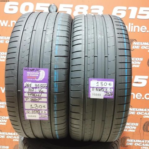 2X 265 35 R22 102V XL PIRELLI P ZERO TM 4.6/4.6MM 