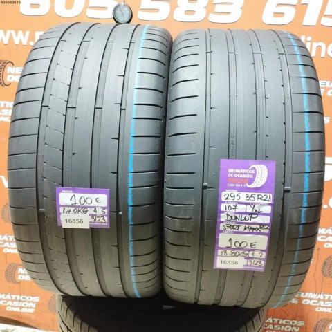 2X 295 35 R21 107Y XL DUNLOP SPORT MAXX RT2 4.2/4.5MM 