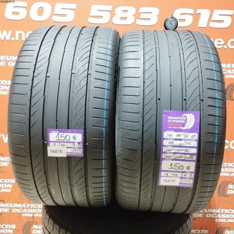 2X 295 35 ZR20 105Y XL NO CONTINENTAL CONTI SPORT CONTACT 5 4.8/4.8MM 