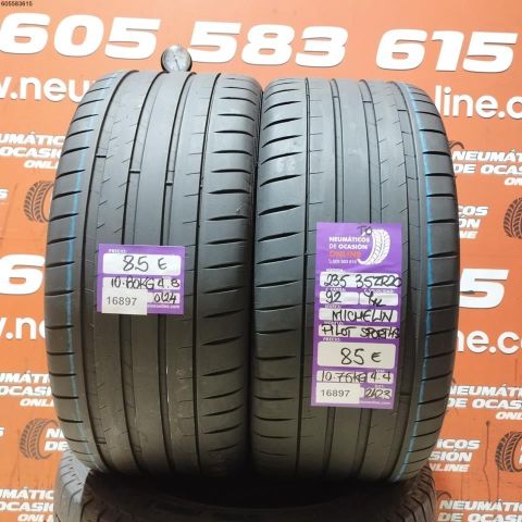 2x 235 35 ZR20 92Y XL MICHELIN PILOT SPORT 4S TO 4.8/4.4MM DOT 0124/2423  REF. 16897