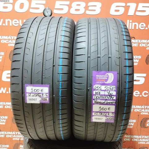 2X 255 40 R19 107Y XL CONTINENTAL PREMIUM CONTACT 7 4.0/4.6MM 