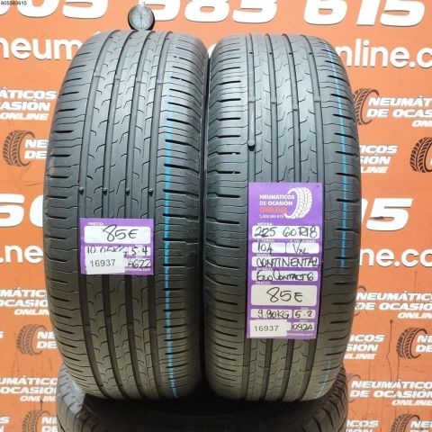 2X 225 60 R18 104V XL CONTINENTAL ECO  CONTACT 6 5.2/5.4MM 