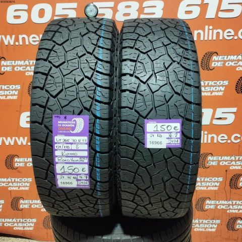 2x LT 265 70 R17 121 118S KUMHO ROADVENTURE 7.7/6.2MM  DOT 2124/2124  REF. 16966