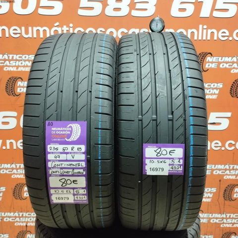 2X 235 50 R18 97V AO CONTINENTAL CONTI SP CONTACT 5 5.1/5.4MM DOT 4321/4321