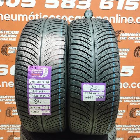 2X 225 55 R18 102V XL M+S* MICHELIN PILOT ALPIN 5 5.3/6.0MM DOT 2923/2923