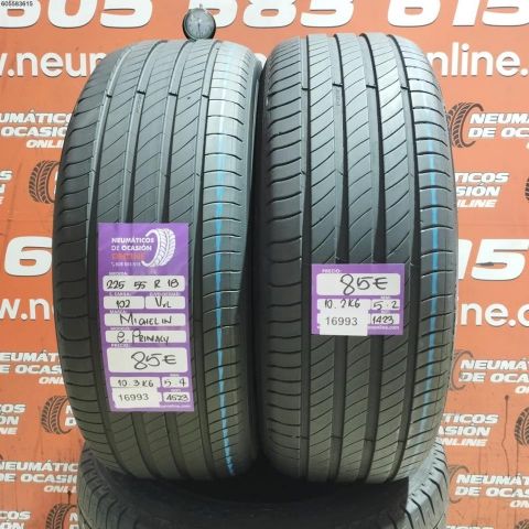 2X 225 55 R18 102V XL MICHELIN E PRIMACY 5.2/5.4MM DOT 4523/1423