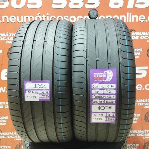 2X 255 40 R19 100Y XL BRIDGESTONE TURANZA 6 ENLITEN 4.4/4.4MM DOT 2725/2725
