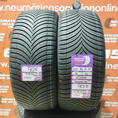 2X 225 45 R19 96V XL M+S* KLEBER QUADRAXER SUV 5.6/5.6MM DOT 0425/3924