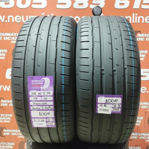2X 255 45 R19 104W T2 HANKOOK VENTUS S1 EVO 3 EV 5.0/5.3MM DOT 1024/1925