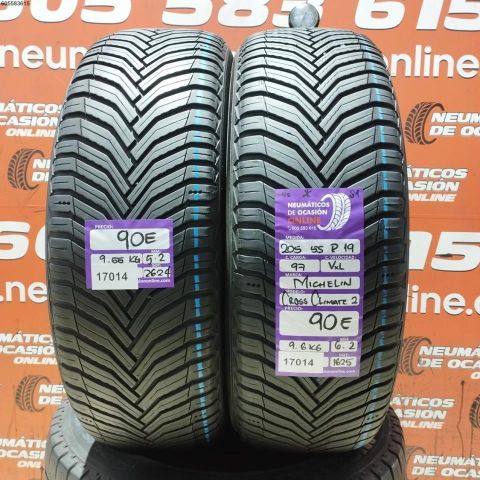 2X 205 55 R19 97V XL M+S* S1 MICHELIN CROSS CLIMATE 5.2/6.2MM DOT 2624/1625