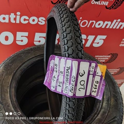 1X 2 17 R22 75R CONTINENTAL MOPED 3.6MM