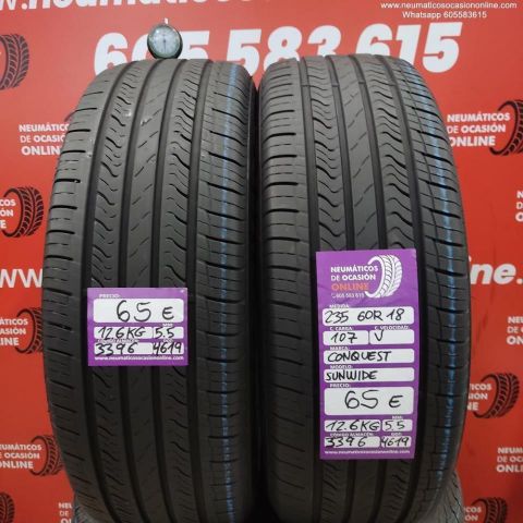 2X 235 60 R18 107V CONQUEST SUNWIDE OCASIÓN DOT: 4619/4619 - 5.5/5.5mms