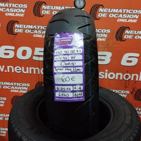 1 neumático de moto 190 50 ZR17 M/C 73W 4.4MM DOT 4018
