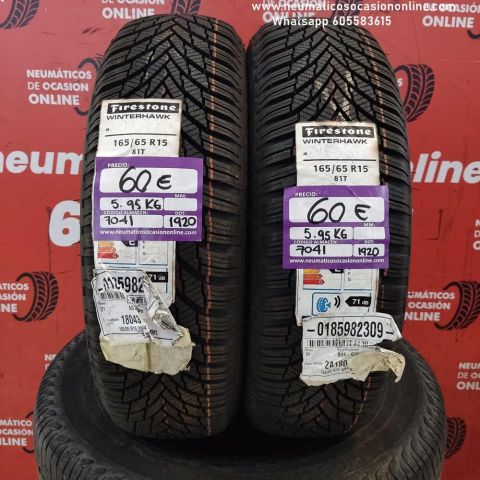 2x 165 65 R15 81T 8.0/8.0mm Firestone Winterhawk 4 (SIN USO) Ref.7041