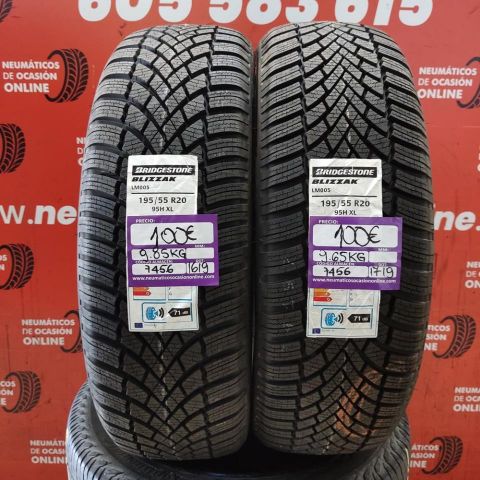 2X 195 55 R20 BRIDGESTONE BLIZZAK LM005 DOT 1619/1719 (SIN USO)