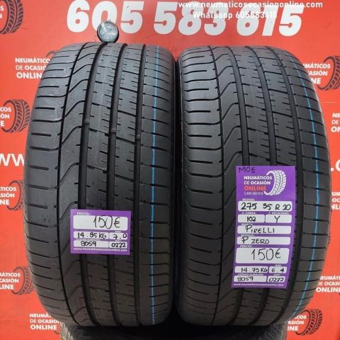 2X 275 35 R20 102Y PIRELLI PZERO MOE OCASIÓN DOT: 0222/0222 - 7.0/6.4mms