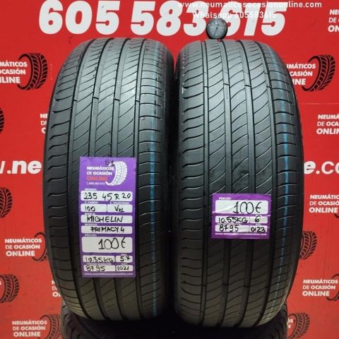 2X 235 45 R20 100V MICHELIN PRIMACY 4 S1 OCASIÓN DOT: 1021/0123 - 5.7/6.0mms