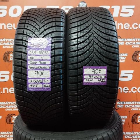 2X 235 55 R18 100V GOODYEAR VECTOR 4 SEASONS 6.5/7.0MM DOT 4622/4822