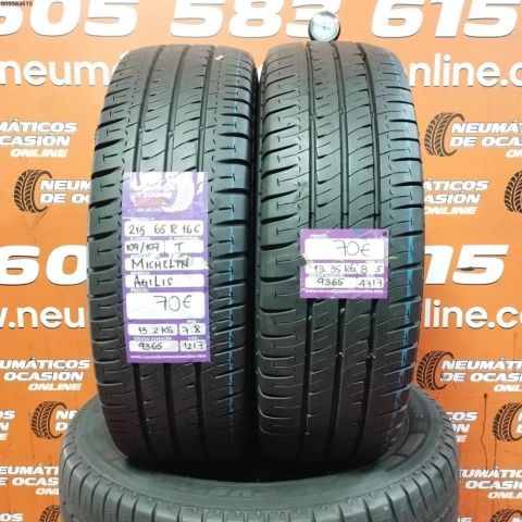 2x 215 65 R16C 109 107T MICHELIN AGILIS 7.8/8.5MM DOT 1217/4717