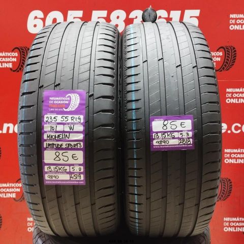 235 55 R19 101W MICHELIN LATTITUDE SPORT3 5.0/5.3mm REF:9890